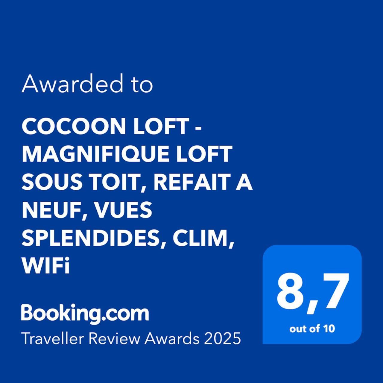 Cocoon Loft - Magnifique Loft Sous Toit, Refait A Neuf, Vues Splendides, Clim, Wifi Διαμέρισμα Νίκαια Εξωτερικό φωτογραφία